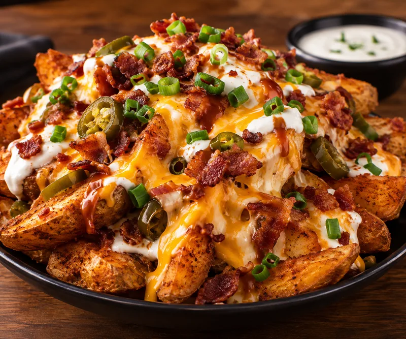 Overloaded potato wedges